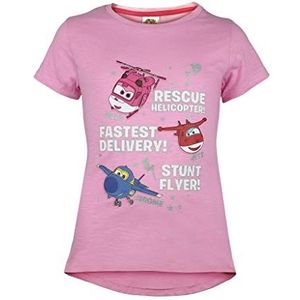 Super Wings Rescue Copter T-shirt, meisjes, 80-122, Merce Ufficialee, Baby Pink Heather