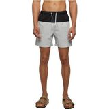 Urban Classics - Block Zwemshorts - S - Grijs/Zwart