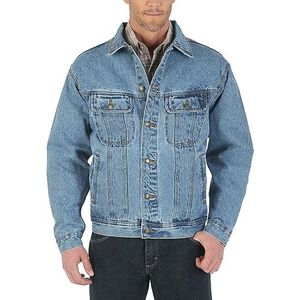 Wrangler Rugged Wear Unlined Denim jas, jeansjas, donkerblauw, 3 x heren, Donkerblauw