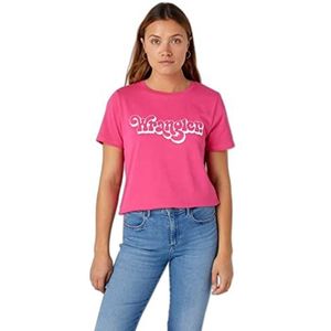 Wrangler Klassiek T-shirt voor dames, Fuchsia roze