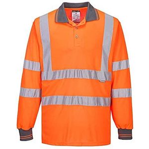 Hi-Vis Polo Shirt L/S - Kleur: Oranje - Maat: 3 XL
