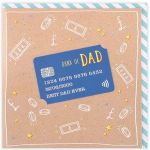 Clintons: 1165733 Vaderdagkaart ""Bank of Best Dad"", 159 x 159 cm, meerkleurig