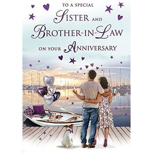 Regal Publishing verjaardagskaart voor schoonbruder, met Engels opschrift ""To a Special Sister and Brother-in-Law on your Anniversary