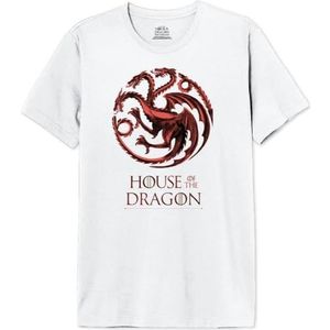 House Of the Dragon Mehoftdts006 T-shirt voor heren (1 stuk), Wit.