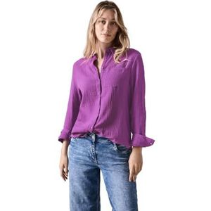 Cecil B344980 Chiffon damesblouse, Ijspaars