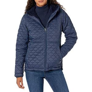 Amazon Essentials Doudoune légère à capuche doublée Sherpa imperméable pour femme, bleu marine, taille S