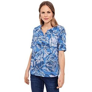 Cecil B343752 Linnen damesblouse, Marina Blue