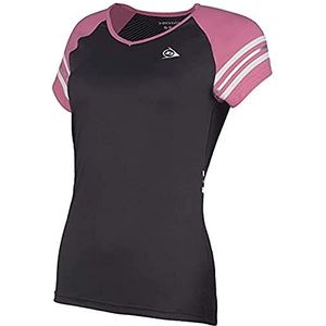 Dunlop Performance Line dames ronde hals T-shirt zwart/roze 1