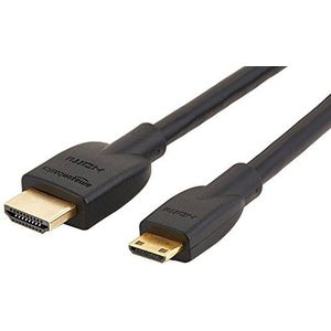 Amazon Basics HL-007342 High Speed HDMI-kabel, type mini HDMI naar HDMI C, tv-compatibel, 1,8 m, zwart