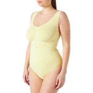 bellycloud Steunbody lelie, figuurvormend, naadloze body dames, geel (Lemon Grass 749)