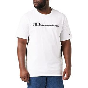 Champion American Tape-Big Logo S-s heren T-shirt met korte mouwen wit S, Wit.