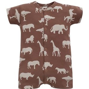 Pinokio Romper Buttoned. Pinokio Ondergoed voor baby's, jongens, 1 stuk, safari bruin