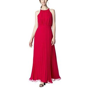 APART Fashion Dames Chiffon lange jurk rood (Rose Rose), 44, rood (roze)