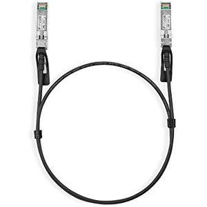 TP-Link TL-SM5220-1M | 1 meter 10G SFP+ kabel met directe aansluiting (DAC) | Twinax passieve kabel | 10GBASE-CU SFP+ naar SFP+ stekker | Plug and Play | LC duplex interface