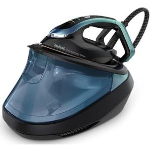 Tefal GV9822 Pro Express Vision stoomgenerator, intelligent ledlicht op strijkijzer, krachtige stoomdruk van 9 bar, 180 g/min cont. stoom, 800 g/min stoom, antikalk