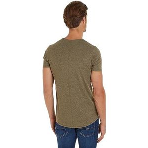 Tommy Jeans TJM Slim JASPE C-hals voor heren, Olive Drab Groen