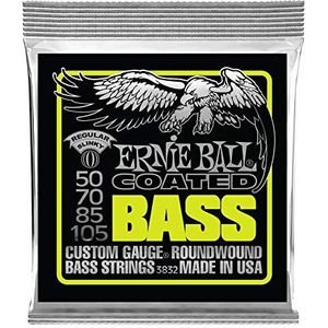 Ernie Ball 3832 Regular Slinky snaren met coating voor e-bas, dikte 50-105, Santa Fe