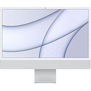 Apple iMac (24 inch, Apple M1-chip met 8-core CPU en 8-core GPU, RAM, 256GB SSD) - zilver