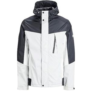 JACK & JONES Jcologan Light Jacket Sn Herenjas, Zwart / Details: High Level / Blocking White, XL, Zwart / Details: hoog niveau/witte blokkering