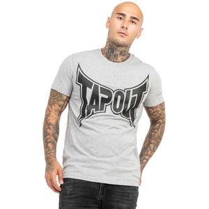 Tapout T-shirt pour homme, coupe normale, avec logo, Gris/noir, XL