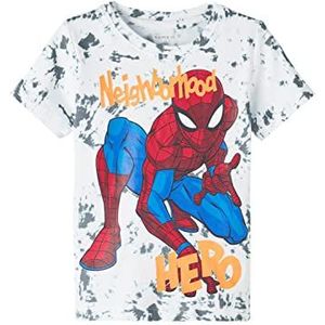 Name It Nmmaiko Spiderman Ss Top Mar T-shirt voor jongens, Tibetaanse steen