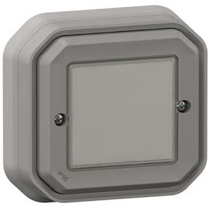 LEGRAND, Plexo New Connected 069874L Smart Home schakelaar voor vochtige ruimtes, opbouw, zonder batterij, app Home + Control IP55 IK07, water- en schokbestendig, grijs