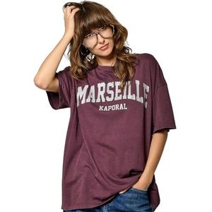 Kaporal, Tee Shirt pour Femme, Coupe Regular, Manches Courtes, Col Rond, Modèle Sassy, Couleur Deep Purple, Taille M, Deep Purple, M