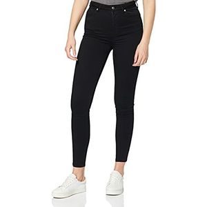 NA-KD Skinny jeans voor dames met hoge taille, zwart.
