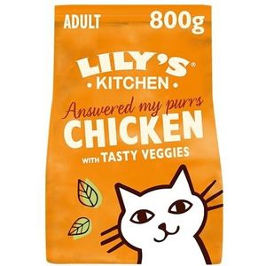 Lily's Kitchen Compleet en natuurlijk droogvoer voor katten met kip - Delicious Chicken (4 x 800 g)