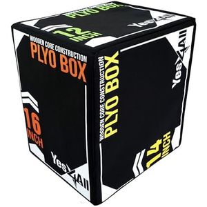 Yes4All Yes4All Unisex S NLHH zachte Plyo Box zwart A 16 14 12 A sportversie zwart, a 12 UK, 40,6 x 35,6 x 30,5 cm