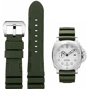 HEYOZURY Panerai Horlogebandjes 22 mm 24 mm Premium Waterdichte Siliconen Horlogebanden Keuze uit Kleurbreedte Rubberen Bandjes Vervangende Bandjes voor Mannen, 24 mm