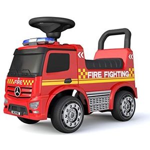 TURBO CHALLENGE - Mercedes Antos brandweerman – wandelwagen – 119204 – vrije wielen – rood – 25 kg max – kunststof – batterijen niet inbegrepen – speelgoed voor kinderen – cadeau – vanaf 12 maanden
