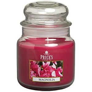 Price's Candles - Geurkaars in glas, middelgroot met glazen deksel, Magnolia