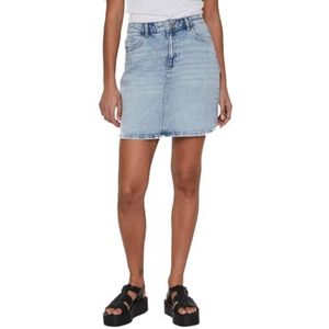 Vila Vikaja Jaf Lbd Denim Rok - Noos Damesrok, Lichtblauwe denim