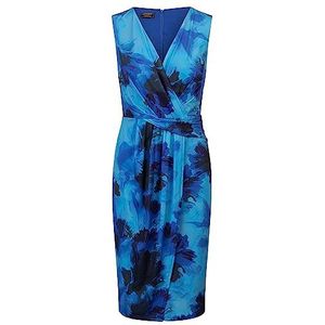 APART Jersey jurk met wikkeleffect en gedrapeerd aan de zijkant, blauw/meerkleurig, 48, Blauw/Veelkleurig