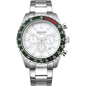Gigandet Montre analogique à quartz japonais pour homme avec bracelet en acier inoxydable 11VNAG28NE/004, argenté, Bracelet