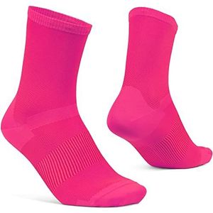 GripGrab unisex fietssokken, Pink Hi-Vis - lang.