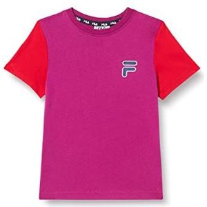 Fila Thé Bocholt T-shirt voor kinderen, uniseks, Wild Aster-True Red