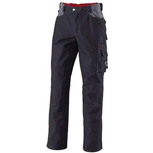 BP Workwear 1788-555-32 werkbroek - elastiek op de rug - plooien in de taille - normale pasvorm - taille: 48n - kleur: zwart/donkergrijs