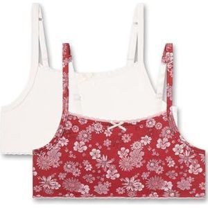 Sanetta Lot de 2 bustiers pour fille, rouge, 164