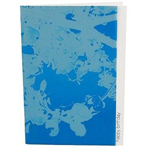 Susi Winter Design & Paper Dubbellaagse vouwkaart van karton en gekleurd transparant papier, motief kersenbloesem in blauw
