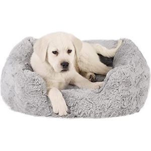 Best Friends by Sheri Soothe & Snooze Lounge Lux hondenbed van traagschuim, rechthoekig, maat S, 50,8 x 38,1 cm, grijs
