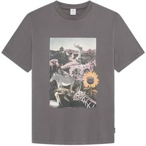 Springfield T-shirt pour homme, gris foncé, XS