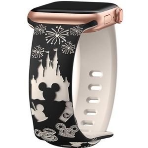Sportarmband compatibel met Apple Watch 40 mm 41 mm 38 mm 45 mm 44 mm 42 mm 49 mm, voor dames, tweekleurig, schattig, zachte siliconen, voor iWatch SE Series 9/8/7/6/5/4/3/2/1, Siliconen