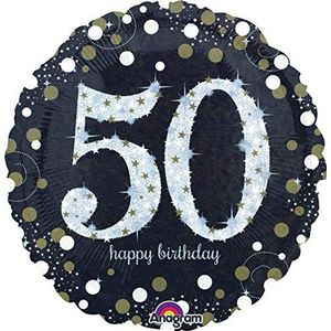 amscan Folieballonnen goud glitter 50e verjaardag S40 1 stuk