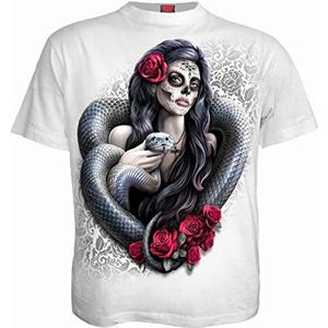 Spiral - Poison Heart - T-shirt, wit, mt. L, Wit.