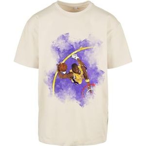 Mister Tee Basketball Clouds 2.0 Oversize Tee Uniseks T-shirt, Zand