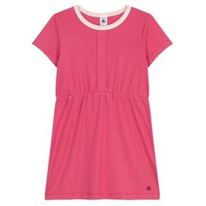 Petit Bateau A0d6k Meisjesjurk met korte mouwen (1 stuk), Pioen, 10 jaar
