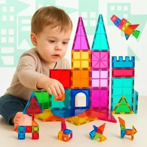 Prijzen vergelijken: Magnetische bouwstenen 100 stuks - Montessori