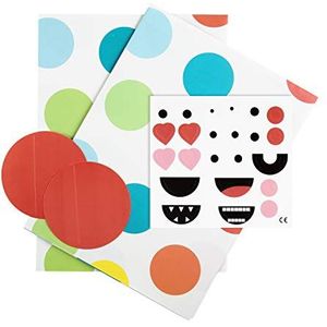 Hallmark 2 rollen cadeaupapier en cadeauhangers voor kinderen met stickervel